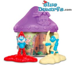 Purple Cottage Smurf - Papa smurf and smurfstorm - Happy Meal - 2017 - 10 cm