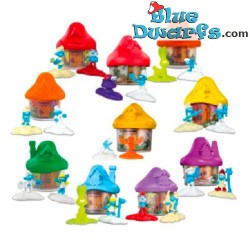 Blue Cottage Smurf - Smurfette and Bucky rabbit - Happy Meal - 2017 - 10 cm
