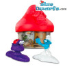 Pitufo Casa pequeña - Rojo - Pitufo filósofo y Snappy - Happy Meal - 2017 - 10 cm