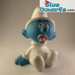 Baby Smurf - bath toy in Egg - Flexible rubber - Plastoy - 6cm