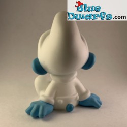 Baby Smurf - Smurf in ei - Badspeelgoed - Flexibel rubber - Plastoy - 6cm