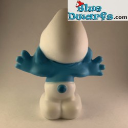 Lolsmurf - Smurf in ei - Badspeelgoed - Flexibel rubber - Plastoy - 6cm