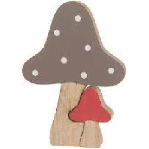 Wooden decoration mushroom (+/- 18cm)