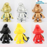 6 Schtroumpfs unicolores – 20 cm – Figurines Global Smurfday en vinyle – Lot de 6 avec tête et bras mobiles