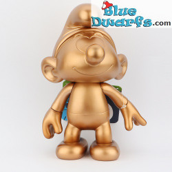 Bronzefarbener Schlumpf 20 cm – Vinyl Global Smurfday Figur – mit beweglichem Kopf und Armen