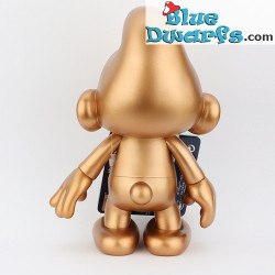 Puffo color bronzo 20 cm – Figura Global Smurfday in vinile – con testa e braccia mobili