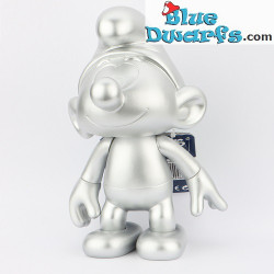 Silver Colored Smurf 20 cm – Vinyl Global Smurfday Figure – with Movable Head and Arms
