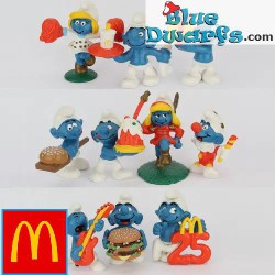 Mc Donalds Set 10 smurfs - 1996 - Promotional Smurfs - Schleich - 5,5cm