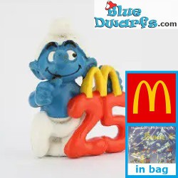 25 jarig jubileum Smurf - MC Donalds - Happy Meal - 1996 - Schleich - 5,5cm