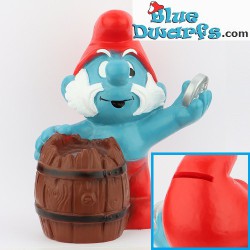 Moneybox Papa Smurf with barrel (+/- 20cm)