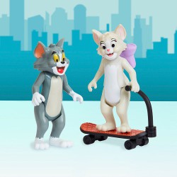 2x Tom & Jerry speelset aan het skateboarden (+/- 6,5cm)
