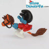 40214: Smurf on Hobby horse (MIB) - Schleich - 5,5cm