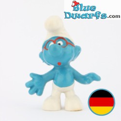 20006: Brainy Smurf with red glasses - W. Germany - Schleich - 5,5cm