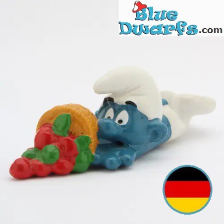 20161: Clumsy Smurf with fruit W.Germany - Schleich - 5,5cm