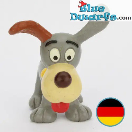 20405: Schlumpf Hund Welpi W.Germany  - grau -  - Schleich - 5,5cm