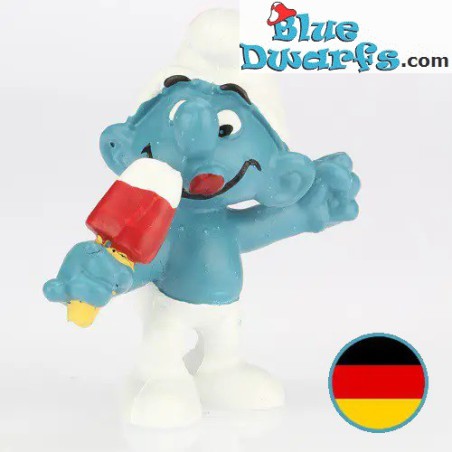 20053: Ice-Lolly Smurf  - W. Germany -  - Schleich - 5,5cm
