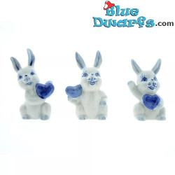 Delfts Blauw animales: Conejito cerámica (+/- 9cm)