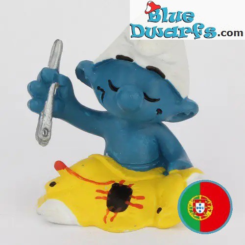 PORTUGAL 20063: Tailor Smurf  (without red rope) - Schleich - 5,5cm