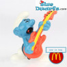 20023: Pitufo con guitarra eléctrica - Mc Donalds - Happy Meal - 1996 - Schleich - 5,5cm