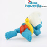 20025: Schwimmender Schlumpf / Gelber Schlauch + schwarzer Fleck + unsichtbarer Mund + neueres Modell - Schleich - 5,5cm