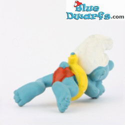 20025: Swimming Smurf - yellow float with blue dot - Schleich - 5,5cm