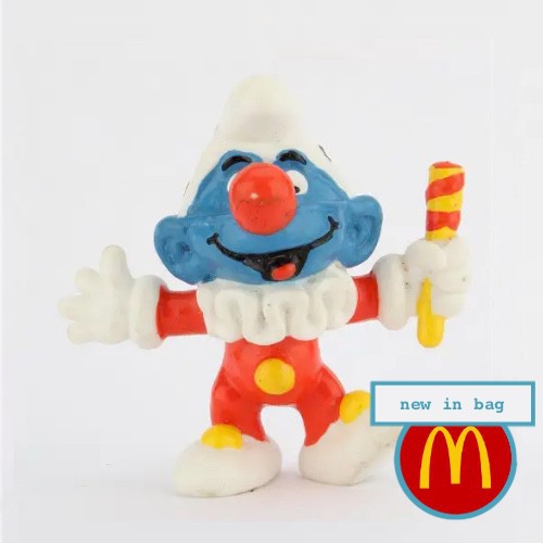 20090: Schlumpf Clown - Mc Donalds - Happy Meal - 1996 - Schleich - 5,5cm