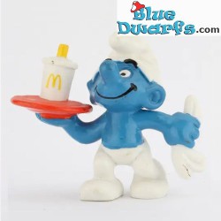 20162: Kelner Smurf - Mc Donalds - Happy Meal - 1996 - Schleich - 5,5cm