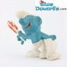 20022: Puffo Poeta - piuma rosso - Schleich - 5,5cm