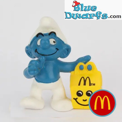 Puffo con Happy Meal - Mc Donalds - Happy Meal - 1996 - Schleich - 5,5cm