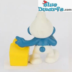 Smurf met Happy Meal box - Mc Donalds - Happy Meal - 1996 - Schleich - 5,5cm