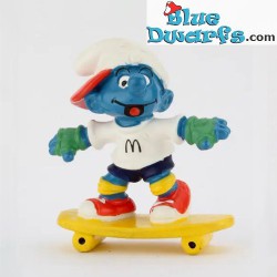 Puffo con skateboard - Mc Donalds - Happy Meal - 1998 - Schleich - 5,5cm