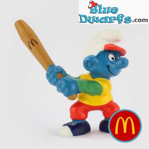 Puffo giocatore di baseball - Mc Donalds - Happy Meal - 1998 - Schleich - 5,5cm