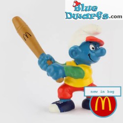 Puffo giocatore di baseball - Mc Donalds - Happy Meal - 1998 - Schleich - 5,5cm