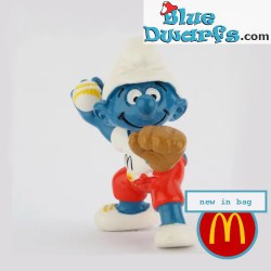 Puffo giocatore di baseball - MC Donalds - Happy Meal - 1998 - Schleich - 5,5cm