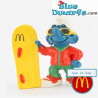 Skateboardeur Schtroumpf DEUX (Mc Donalds 1998) - Schleich - 5,5cm