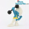 20020: Pitufo fortachón con pesa - Atuendo amarillo VG - Schleich - 5,5cm