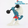 20020: Smurf met halter - Rood outfit VG - Schleich - 5,5cm