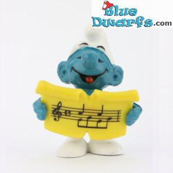 20038: Singer Smurf with music sheet - yellow - Schleich - 5,5cm