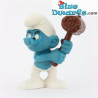 20039: Smurf met houten hamer - donkerbruin - Schleich - 5,5cm