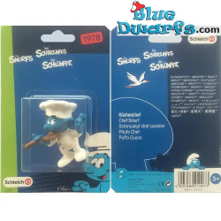 20042: Chef Smurf with spoon - Closed hand -  (21007 Smurf on Blister) - Schleich - 5,5cm