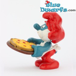 20180: Pappa smurf with pizza  - Portugal - Schleich - 5,5cm