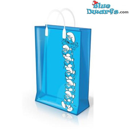 Smurf tower plastic bag (+/-31 x 12 x 40 cm)