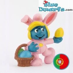 20497: Easter Smurfette in bunny suit  - PORTUGAL -  - Schleich - 5,5cm