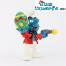 20512: Painter smurf with easter egg - yellow brush - Schleich - 5,5cm