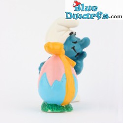 20490: Easter Smurf with Easter egg  - Orange bow - Schleich - 5,5cm