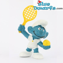 20093: Pitufo jugador de tenis (raqueta amarillo) - Bully - 5,5 cm