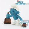 20189: Tidy Smurf  - dustpan light brown - Schleich - 5,5cm
