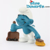20189: Tidy Smurf  - dustpan light brown - Schleich - 5,5cm