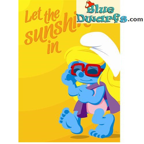 Poster 'Let the sunshine in *smurfette*  (50 x 70 cm)