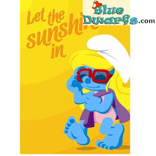 Poster 'Let the sunshine in *Schlumpfine*  (50 x 70 cm)